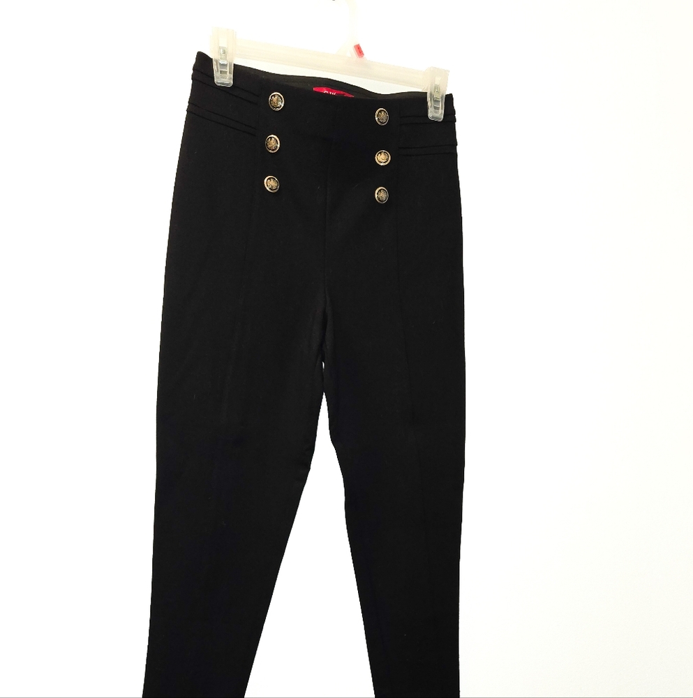 GUESS Black Stretch Skinny Trousers Elastic Waistband Size Small